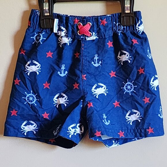 RUGGEDBUTTS - Crabby Sailor Swim Trunks Size 12-18 Months - Picture 2 of 5